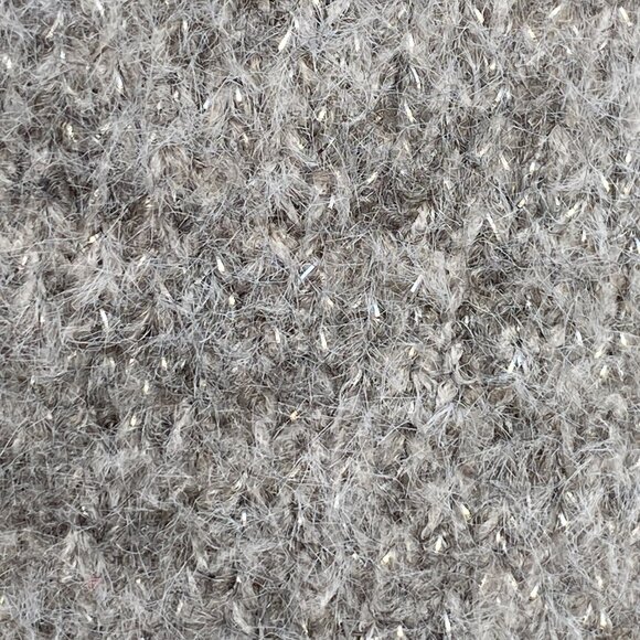 Maeve Anthropologie Sparkle Gray Bow Sweater Slouchy Oversized Holiday Party-L - Picture 7 of 10